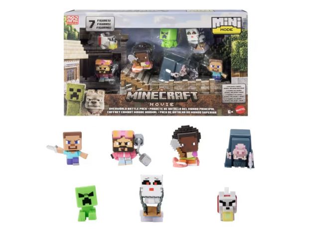 ست 7 تایی فیگورهای Minecraft مدل Overworld Battle Pack, image 