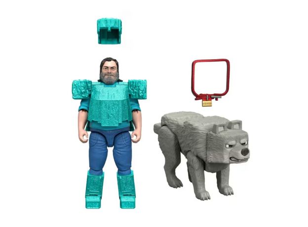 پک 2 تایی اکشن فیگورهای Minecraft مدل Man's Best Wolf, image 3