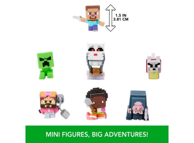 ست 7 تایی فیگورهای Minecraft مدل Overworld Battle Pack, image 4