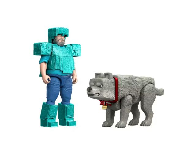 پک 2 تایی اکشن فیگورهای Minecraft مدل Man's Best Wolf, image 4
