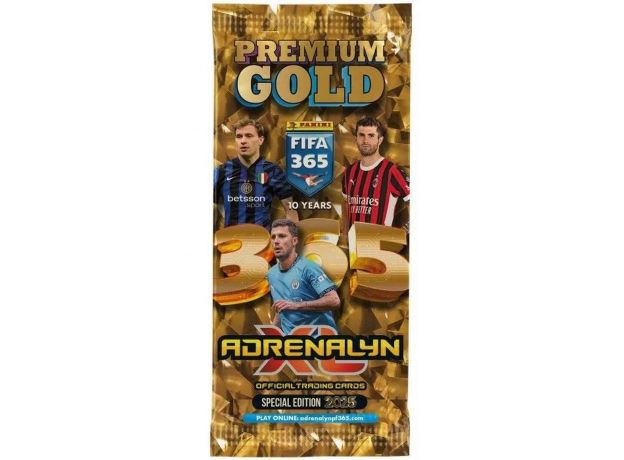 پک کارت بازی 10 تایی فوتبالی Adrenalyn XL به همراه 3 کارت Limited Edition مدل Premium Gold سری 2025, image 