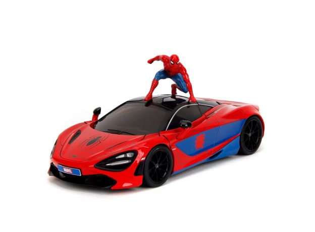 ماشین فلزی مک لارن 720S و فیگور فلزی مرد عنکبوتی با مقیاس 1:24, image 9