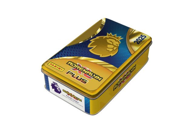 باکس فلزی کارت بازی 56 تایی فوتبالی Adrenalyn XL PLUS مدل Mega Tin سری Premier League فصل 2025 طلایی, تنوع: 4388-Gold, image 2
