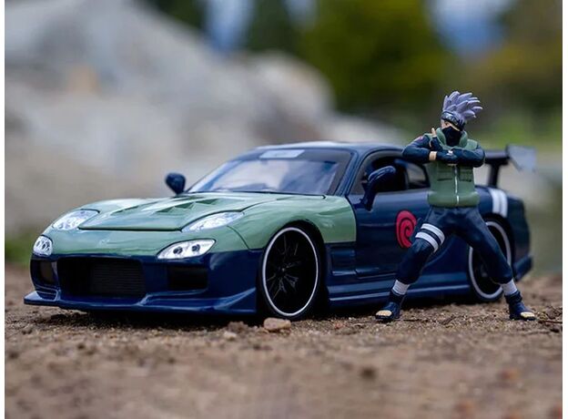 ماشین فلزی مزدا RX-7 1993 به همراه فیگور کاکاشی هاتاکه با مقیاس 1:24, تنوع: Kakashi Hatake-253255055, image 2
