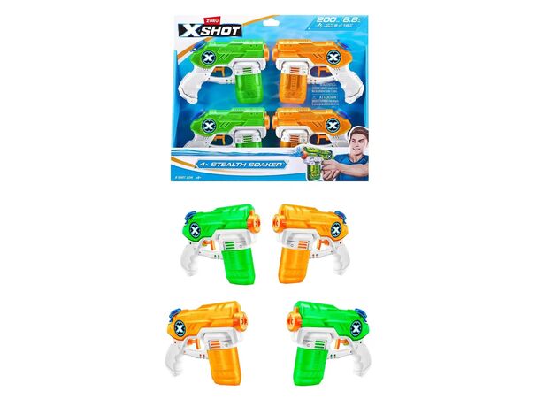 پک 4 تایی تفنگ های آبپاش ایکس شات X-Shot مدل  Stealth Soaker, image 