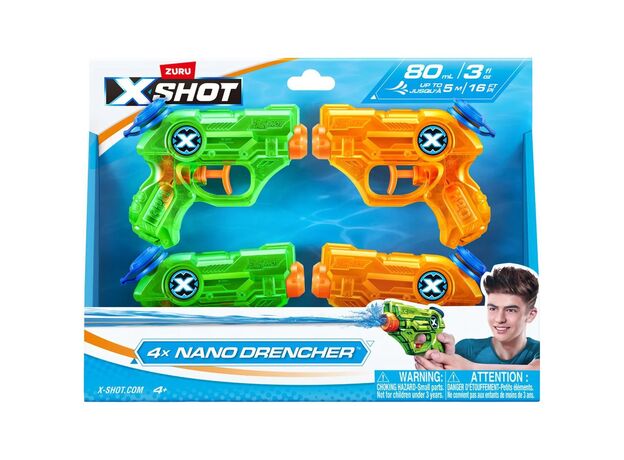 پک 4 تایی تفنگ های آبپاش ایکس شات X-Shot مدل  Nano Drencher, image 6