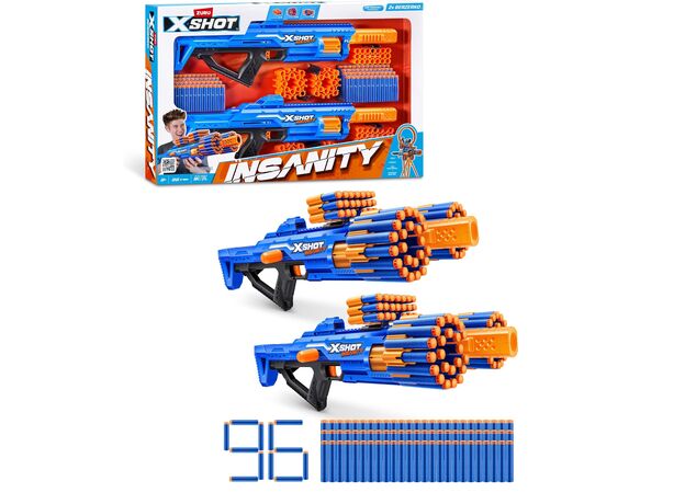 پک 2 تایی تفنگ های ایکس شات X-Shot سری Insanity مدل Berzerko, image 