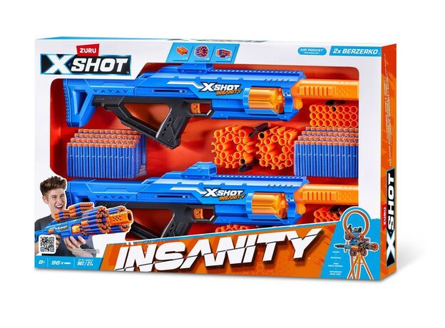 پک 2 تایی تفنگ های ایکس شات X-Shot سری Insanity مدل Berzerko, image 8