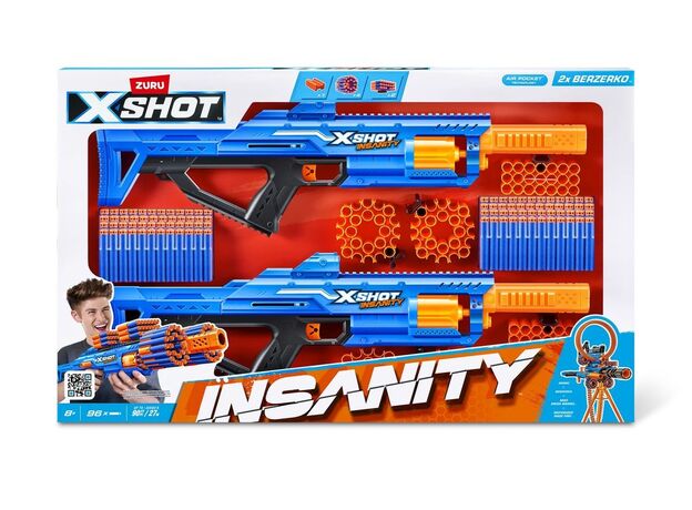 پک 2 تایی تفنگ های ایکس شات X-Shot سری Insanity مدل Berzerko, image 9