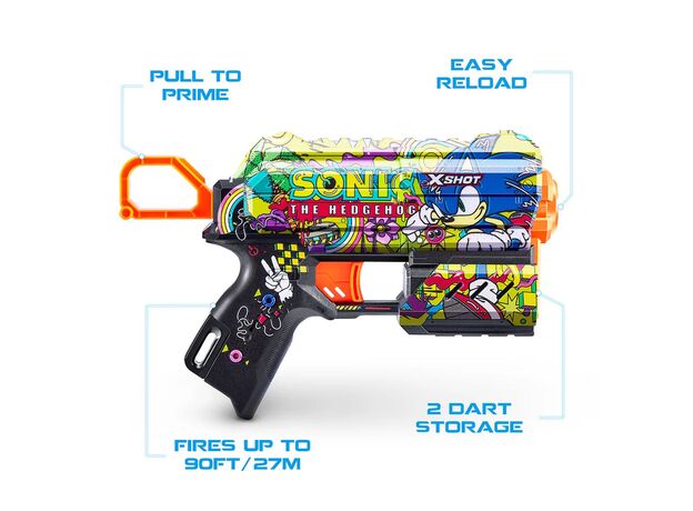 تفنگ ایکس شات X-Shot سری Skins مدل Flux Sonic Hyper Spike, تنوع: 36648-Hyper Spike, image 4