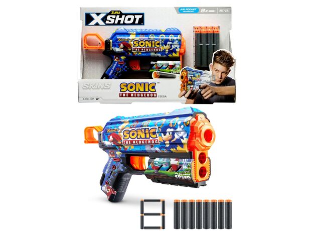 تفنگ ایکس شات X-Shot سری Skins مدل Flux Sonic, تنوع: 36648-Sonic, image 