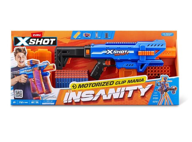تفنگ ایکس شات X-Shot سری Insanity مدل Motorized Clip Mania, image 11