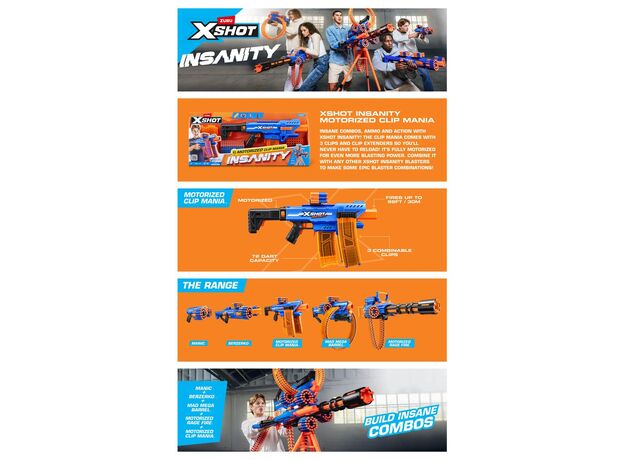 تفنگ ایکس شات X-Shot سری Insanity مدل Motorized Clip Mania, image 12