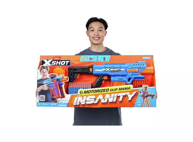 تفنگ ایکس شات X-Shot سری Insanity مدل Motorized Clip Mania, image 