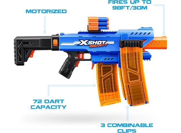 تفنگ ایکس شات X-Shot سری Insanity مدل Motorized Clip Mania, image 9