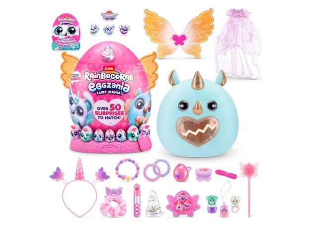 عروسک سورپرایزی رینبوکورنز RainBocoRns سری Eggzania Fairy Mania با شاخ سفید, تنوع: 92115-White, image 