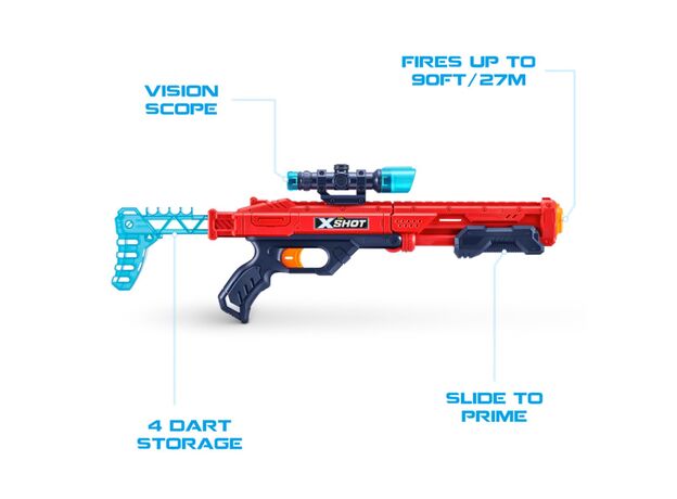 تفنگ ایکس شات X-Shot مدل Hawk Eye, تنوع: 36435 - Red, image 9