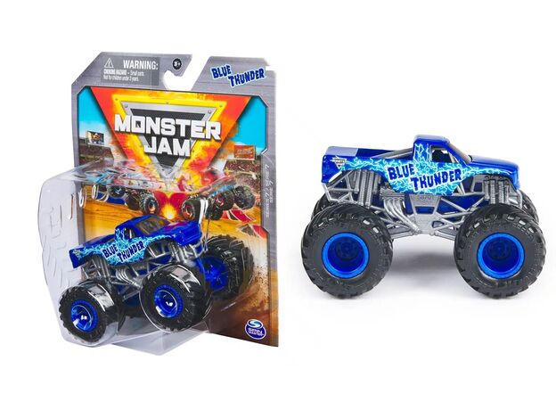 پک تکی ماشین Monster Jam با مقیاس 1:64 مدل Blue Thunder, تنوع: 6061233-Blue Thunder, image 