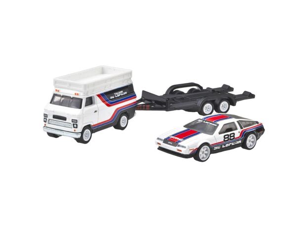 پک دو عددی ماشین‌ و تریلی Hot Wheels Premium سری Team Transport مدل DMC, image 2