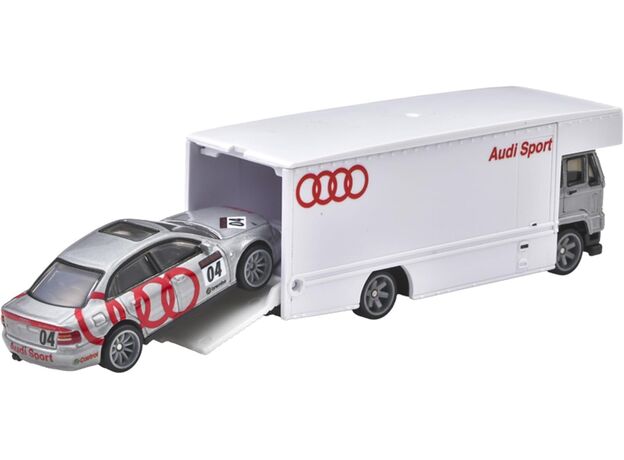 پک دو عددی ماشین‌ و تریلی Hot Wheels Premium سری Team Transport مدل Audi, image 2