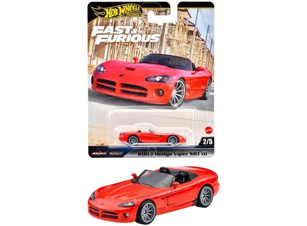 پک تکی ماشین Hot Wheels Premium سری Fast and Furious مدل Dodge Viper SRT10, image 