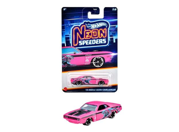 پک تکی ماشین Hot Wheels Premium سری Neon Speeders مدل Dodge Hemi Challenger, image 
