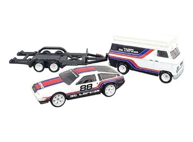 پک دو عددی ماشین‌ و تریلی Hot Wheels Premium سری Team Transport مدل DMC, image 3