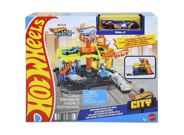 پیست ماشین های Hot Wheels سری City مدل Downtown Car Wash, تنوع: HDR24-Car Wash, image 