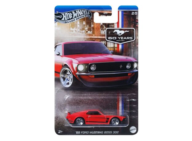 پک تکی ماشین Hot Wheels سری Silver مدل Ford Mustang Boss 302, image 