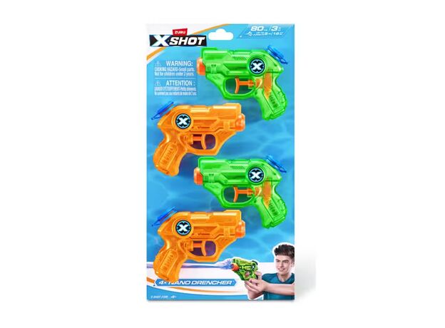 پک 4 تایی تفنگ های آبپاش ایکس شات X-Shot مدل  Nano Drencher, image 