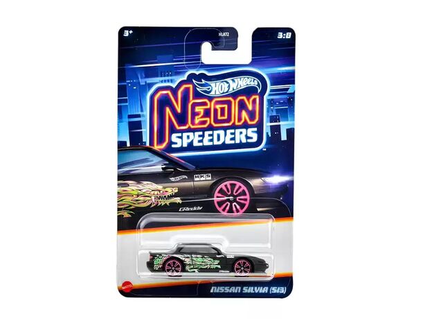 پک تکی ماشین Hot Wheels Premium سری Neon Speeders مدل Nissan Silvia, image 
