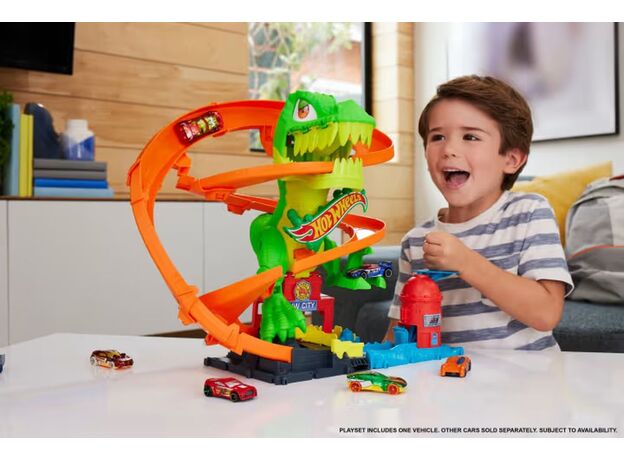 پیست ماشین‌ های Hot Wheels سری City مدل T-Rex Blaze Battle, image 2