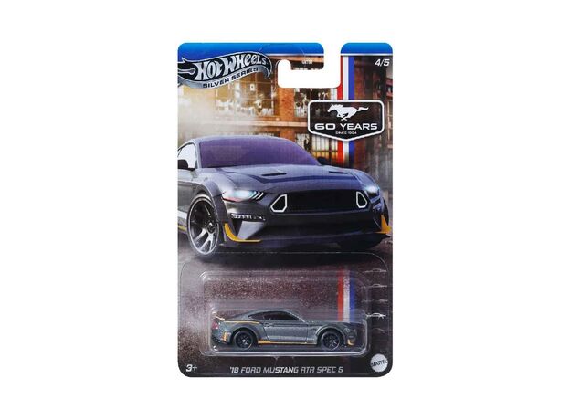 پک تکی ماشین Hot Wheels سری Silver مدل Ford Mustang RTR Spec, image 