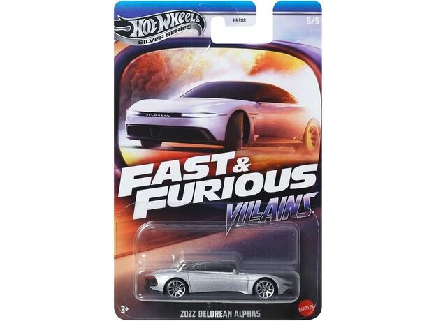 پک تکی ماشین Hot Wheels Premium سری Fast and Furious مدل 2022 Delorean Alphas, تنوع: HNR88-Delorean Alphas, image 