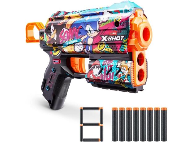 تفنگ ایکس شات X-Shot سری Skins مدل Flux Sonic Hyper Spike, تنوع: 36648-Hyper Spike, image 2