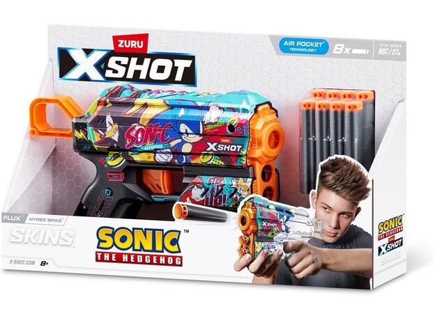 تفنگ ایکس شات X-Shot سری Skins مدل Flux Sonic Hyper Spike, تنوع: 36648-Hyper Spike, image 6