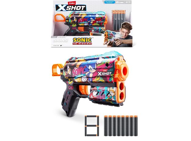 تفنگ ایکس شات X-Shot سری Skins مدل Flux Sonic Hyper Spike, تنوع: 36648-Hyper Spike, image 