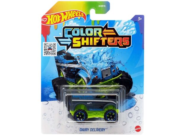 ماشین تغییر رنگ دهنده Hot Wheels سری Colour Shifters مدل Dairy Delivery, image 