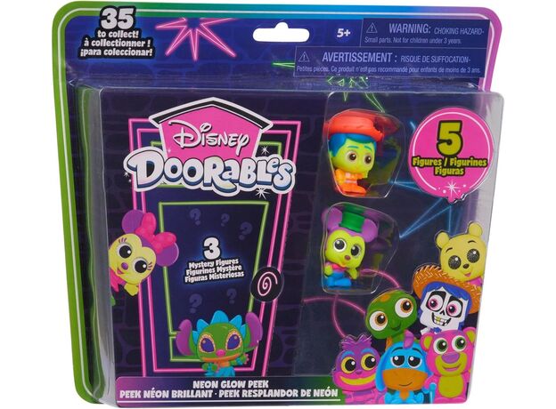 پک 5 تایی فیگور های سورپرایزی Disney Doorables مدل Neon Glow Peek, image 8