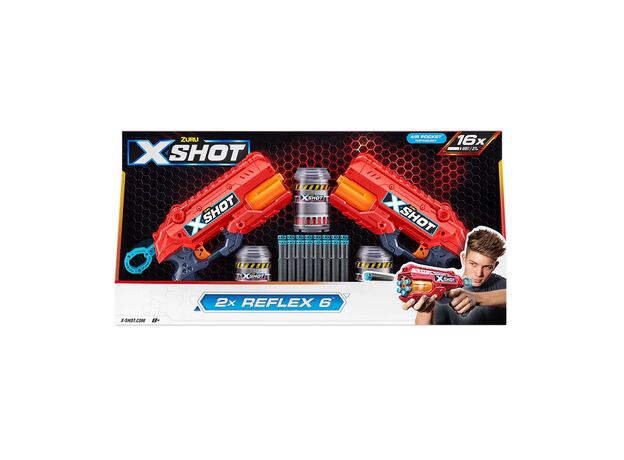 تفنگ دوقلو ایکس شات X-Shot مدل Reflex6 قرمز, image 