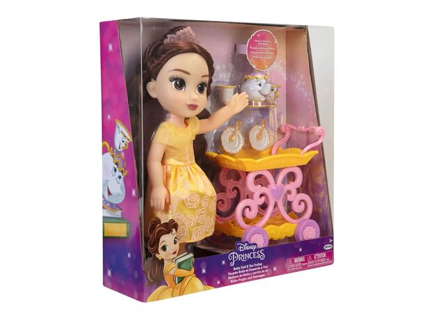 عروسک 35 سانتی پرنسس بل به همراه ترولی چای خوری Disney Princess, image 4