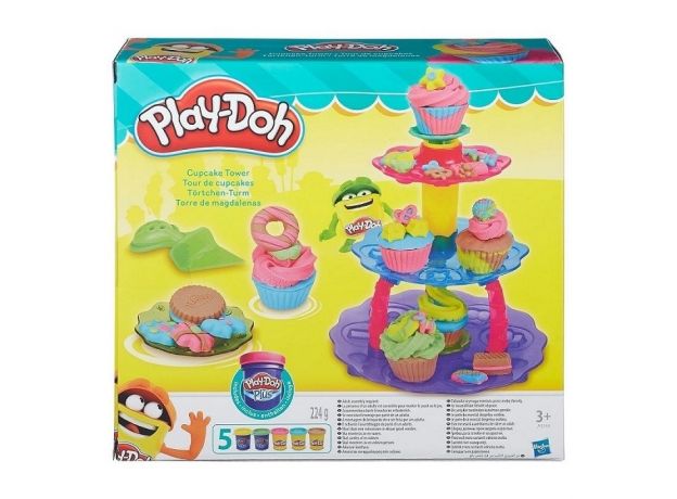 ست خمیربازی برج کاپ‌کیکی play Doh, image 