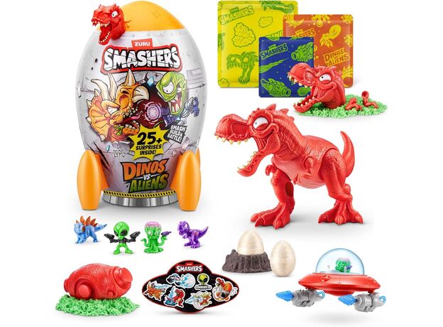 تخم داینو اسمشرز Smashers سری نبرد دایناسور و آدم فضایی مدل قرمز, تنوع: 74141-Red, image 