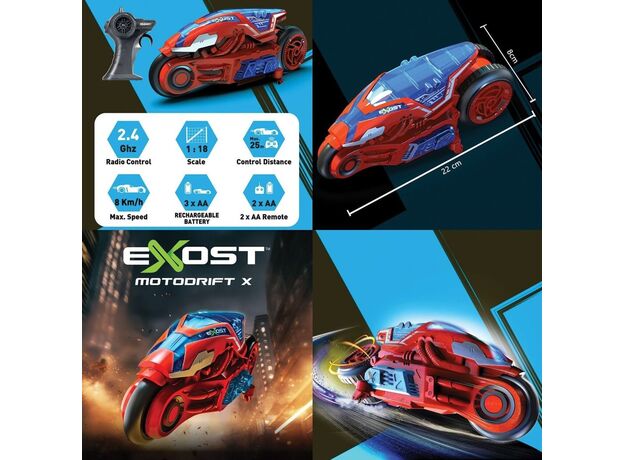 موتور کنترلی Exost Motodrift X در مقیاس 1:18 SilverLit, image 9
