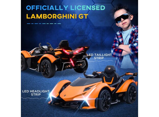 ماشین شارژی لامبورگینی Gran Turismo نارنجی با ریموت کنترل, image 2