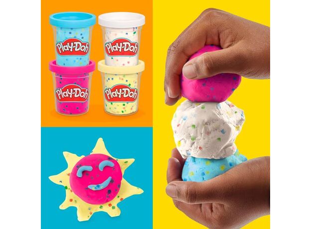 پک 4 تایی خمیربازی Play Doh با تکه های کاغذ رنگی, image 2