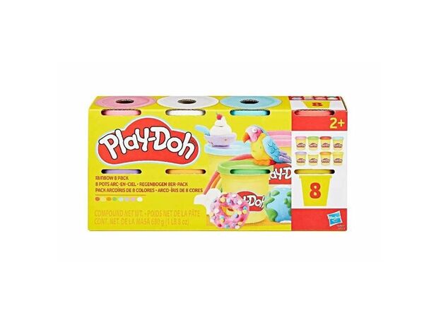 پک 8 تایی خمیربازی Play Doh مدل رنگین کمان, تنوع: G0513-Rainbow, image 3