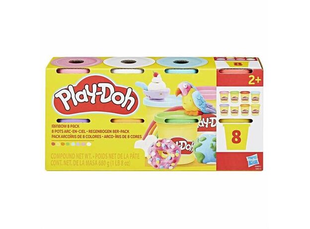 پک 8 تایی خمیربازی Play Doh مدل رنگین کمان, تنوع: G0513-Rainbow, image 4