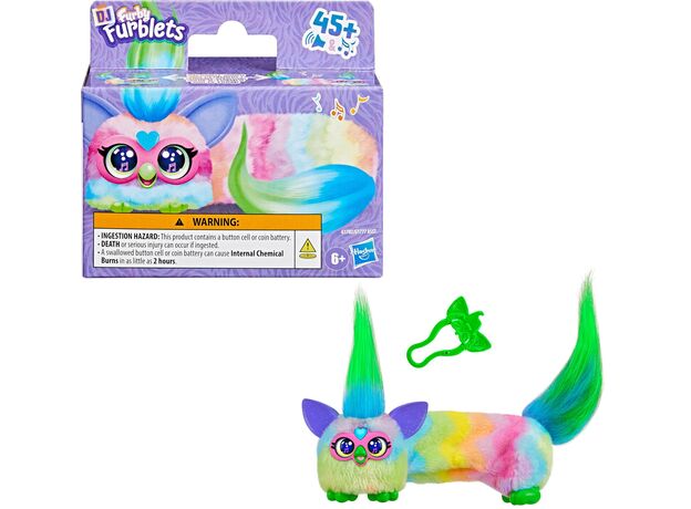 عروسک پولیشی رباتیک DJ فربی کوچولو DJ Furblets Furby مدل Can Dee Swirl, تنوع: G1782-Can Dee Swirl, image 