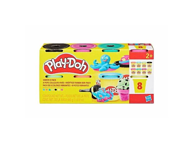 پک 8 تایی خمیربازی Play Doh مدل رنگارنگ, تنوع: G0513-Vibrant, image 3